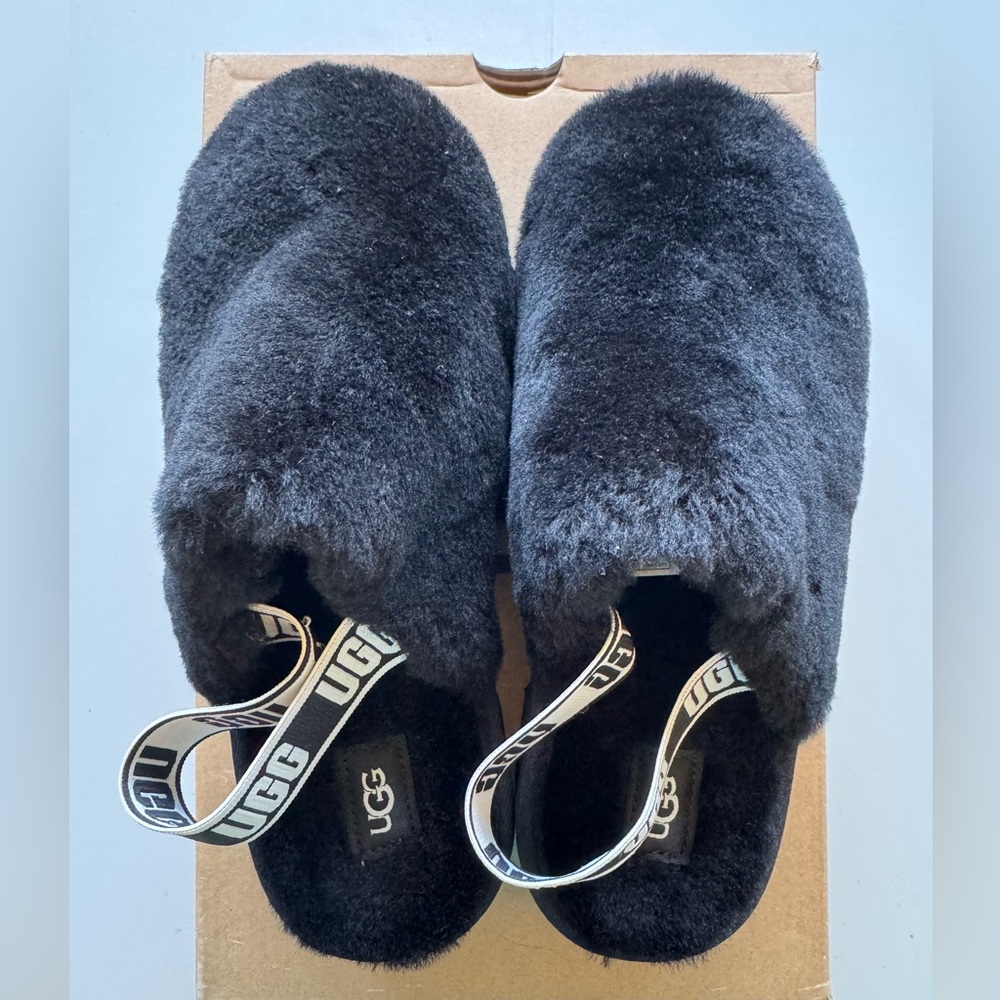 UGG Women’s Fluff Yeah Clog – Black, Size 5 (New in Box)